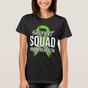 Support Squad Mental Health Awareness Green Ribbon T-Shirt