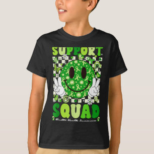 Support Squad Mental Health Awareness Green Ribbon T-Shirt