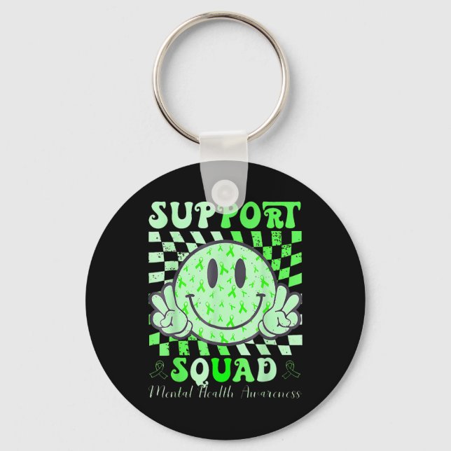 Support Squad Mental Health Awareness  Key Ring (Front)