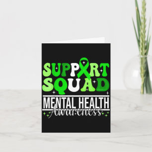 Support squad mental health awareness unity and card