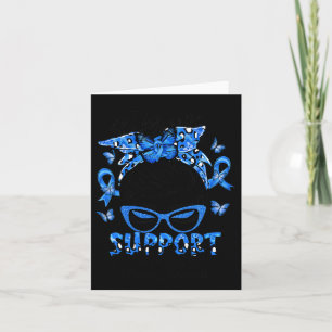 Support Squad Messy Bun Ataxia Awareness Gifts Card