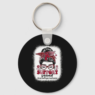 Support Squad Messy Bun Brain Aneurysm  Key Ring