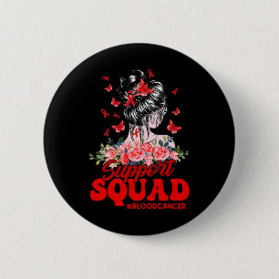 Support Squad Messy Bun Butterfly Red Ribbon Blood 6 Cm Round Badge