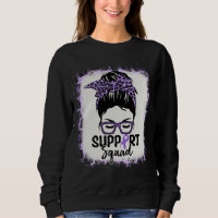Support Squad Messy Bun Purple Lupus Awareness