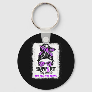 Support Squad Messy Bun Purple Warrior Heimerheime Key Ring