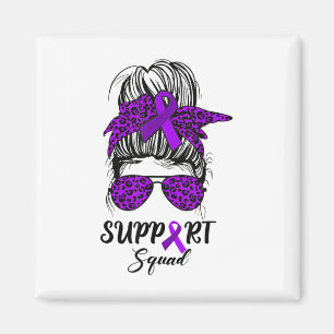 Support Squad Messy Bun Purple Warrior Heimerheime Magnet