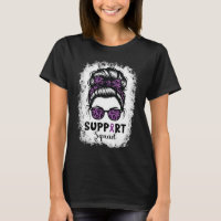 Support Squad Messy Bun Purple Warrior