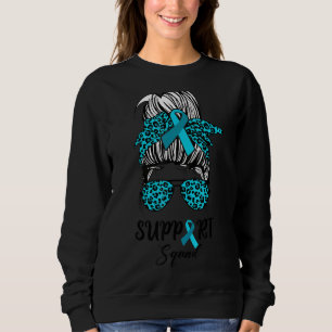 Support Squad Messy Bun Warrior World Scleroderma Sweatshirt