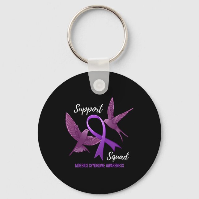 Support Squad Moebius Syndrome Awareness  Key Ring (Front)