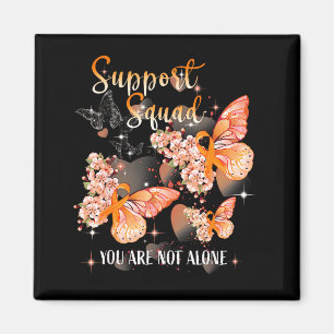 Support Squad Multiple Sclerosis Awareness Orange Magnet