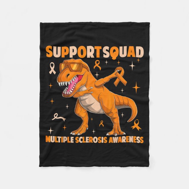 Support squad multiple sclerosis ms awareness fleece blanket (Front)
