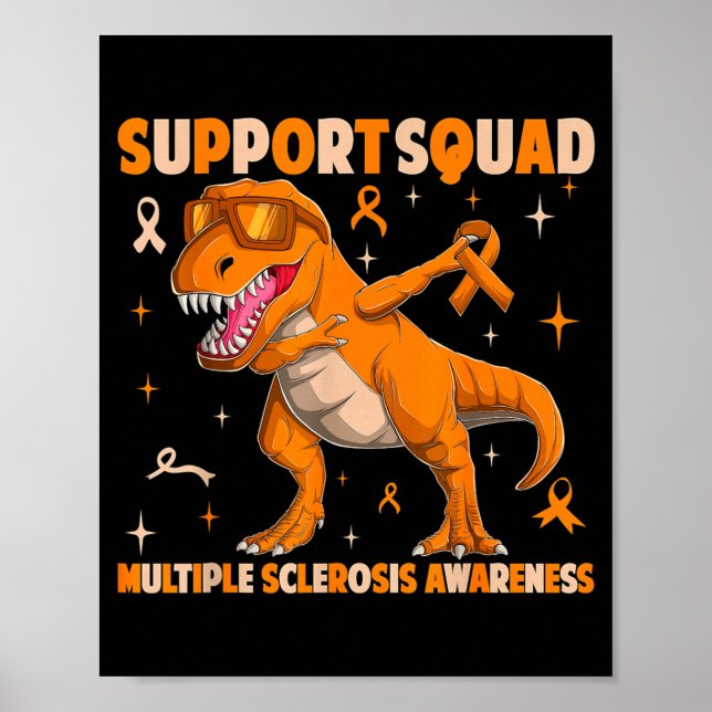 Support squad multiple sclerosis ms awareness poster (Front)