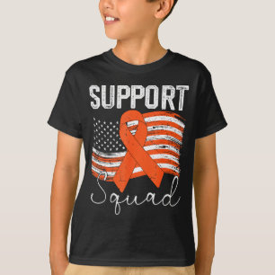 Support Squad Multiple Sclerosis Orange Ribbon &am T-Shirt