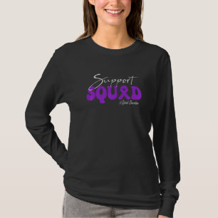 Support Squad Opioid Overdose Awareness Purple Rib T-Shirt