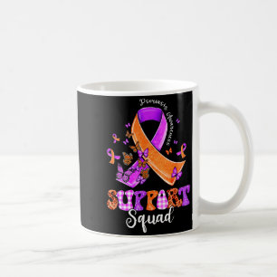 Support Squad Orange Purple Ribbon Psoriasis Aware Coffee Mug