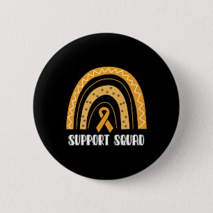 Support Squad Orange Rainbow Ribbon RSD CRPS Aware 6 Cm Round Badge