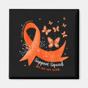 Support Squad Orange Ribbon Butterfly Multiple Scl Magnet
