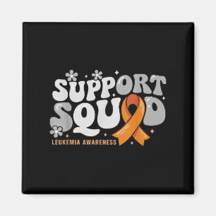 Support Squad Orange Ribbon Leukaemia Awareness Wa Magnet