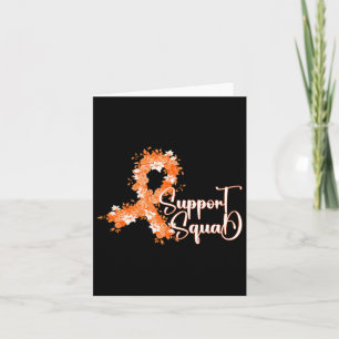 Support Squad Orange Ribbon Leukaemia Blood Cancer Card