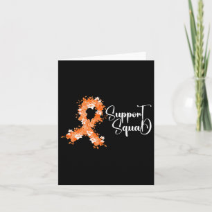 Support Squad Orange Ribbon Leukaemia Blood Cancer Card