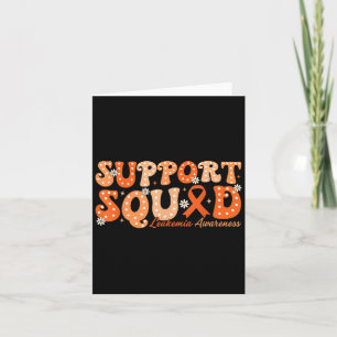 Support Squad Orange Ribbon Leukaemia Blood Cancer Card