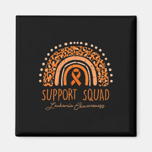Support Squad Orange Ribbon Leukaemia Blood Cancer Magnet