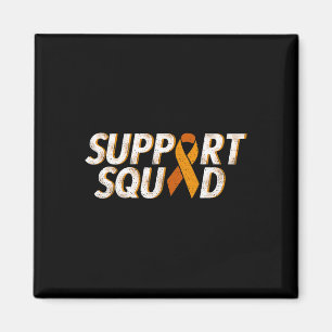 Support Squad Orange Ribbon Leukaemia Blood Cancer Magnet