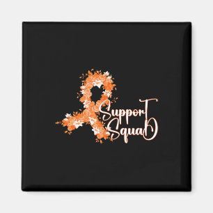Support Squad Orange Ribbon Leukaemia Blood Cancer Magnet