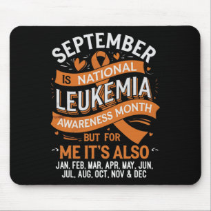 Support Squad Orange Ribbon Leukaemia Blood Cancer Mouse Pad
