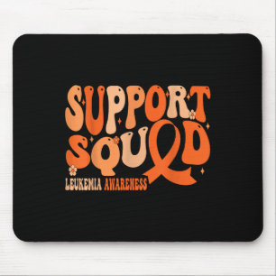 Support Squad Orange Ribbon Leukaemia Blood Cancer Mouse Pad