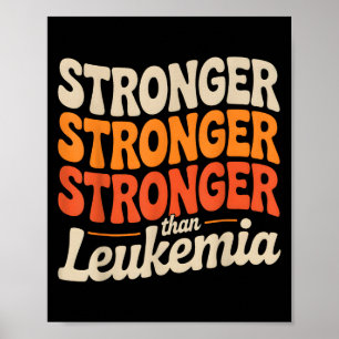 Support Squad Orange Ribbon Leukaemia Blood Cancer Poster