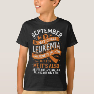 Support Squad Orange Ribbon Leukaemia Blood Cancer T-Shirt