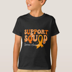 Support Squad Orange Ribbon Leukaemia Blood Cancer T-Shirt