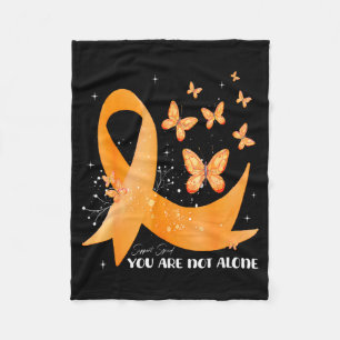 Support Squad Orange Ribbon Multiple Sclerosis Awa Fleece Blanket
