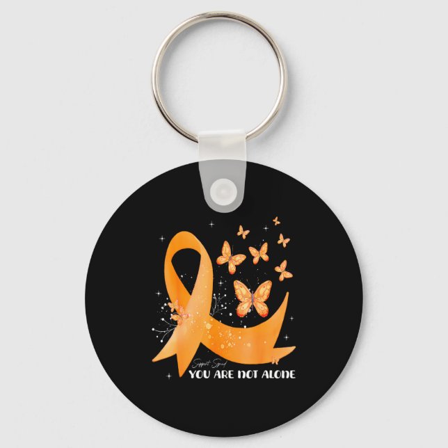 Support Squad Orange Ribbon Multiple Sclerosis Awa Key Ring (Front)