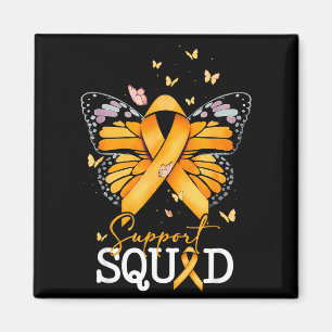 Support Squad Orange Ribbon Multiple Sclerosis Awa Magnet