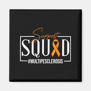 Support Squad Orange Ribbon Multiple Sclerosis Awa Magnet