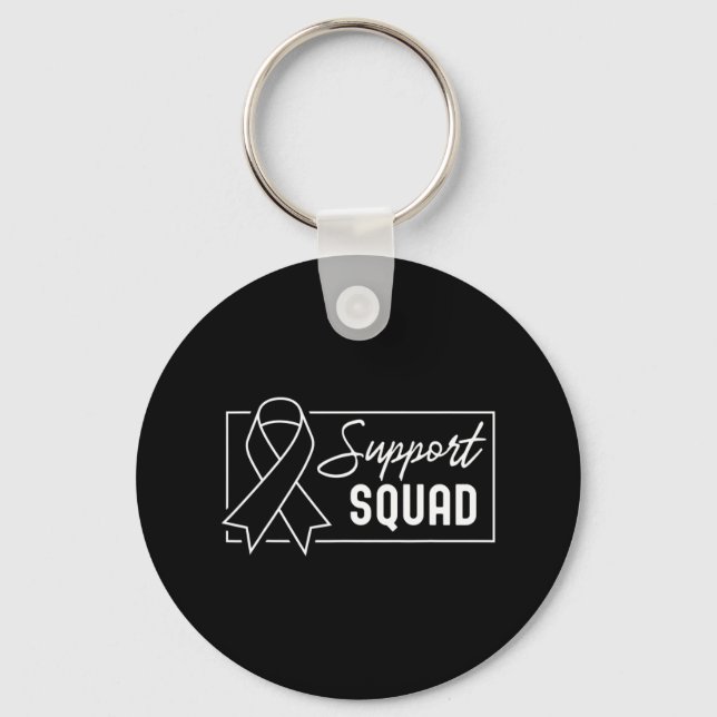 Support Squad Orange Warrior Crps Awareness 2  Key Ring (Front)