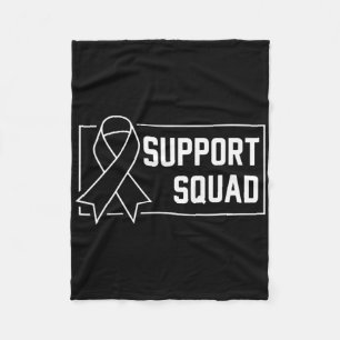 Support Squad Orange Warrior Crps Awareness 3 Fleece Blanket