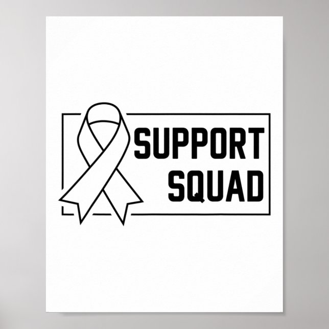 Support Squad Orange Warrior Crps Awareness  Poster (Front)