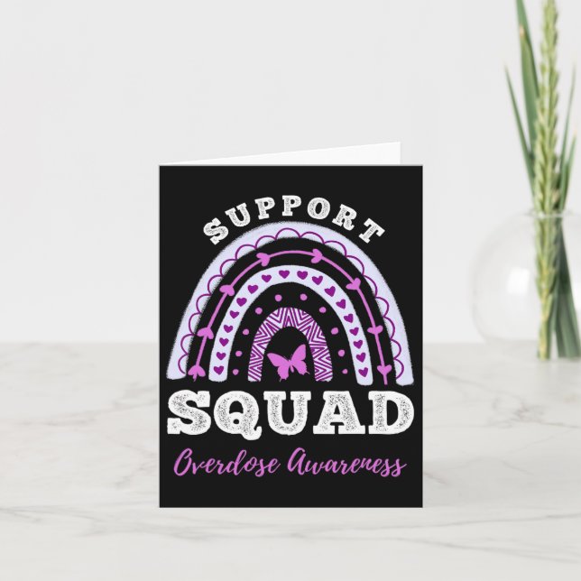 Support Squad Overdose Awareness Rainbow  Card (Front)