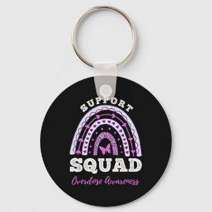 Support Squad Overdose Awareness Rainbow Key Ring