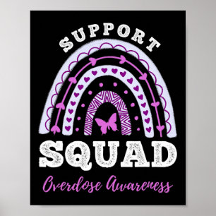 Support Squad Overdose Awareness Rainbow Poster