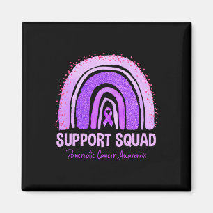 Support Squad Pancreatic Cancer Awareness Rainbow Magnet