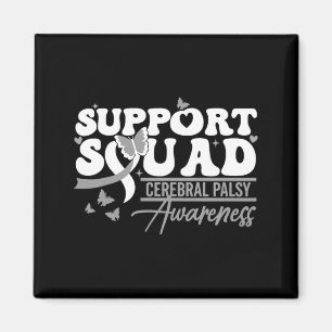 Support Squad Parkinsons Awareness Grey Ribbon Magnet