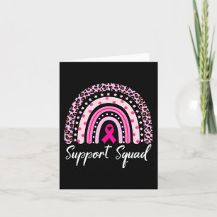 Support Squad Pink Rainbow Leopard Breast Cancer A Card