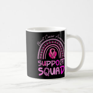 Support Squad Pink Rainbow Leopard Breast Cancer A Coffee Mug