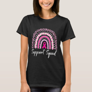 Support Squad Pink Rainbow Leopard Breast Cancer A T-Shirt