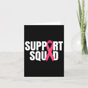 Support Squad Pink Ribbon Breast Cancer Awareness Card