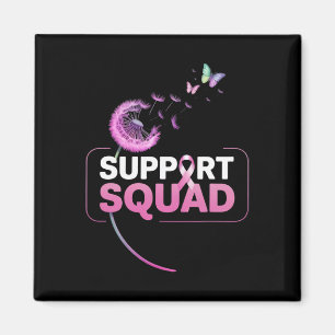 Support Squad Pink Ribbon Breast Cancer Awareness  Magnet